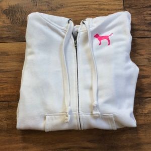 Pink Victoria Secret Size Small Zip Up Hoodie